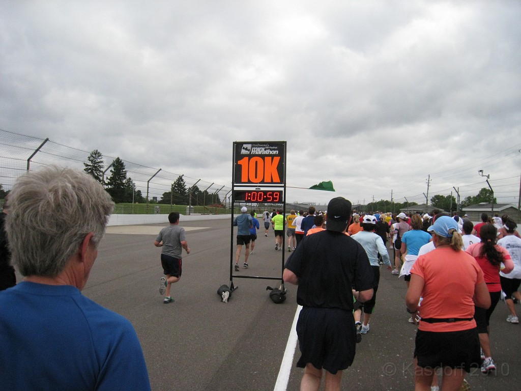 Indy Mini-Marathon 2010 265.jpg - The Indy MIni-Marathon is a half marathon which features a lap around the famed Indianapolis Motor Speedway. I ran the race held on May 8, 2010 which was a windy and cool day.